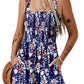 ⏰Hot Sale 49% rabatt💃Kvinnors sommar Fyrkantig halsringning Ärmlös Lös avslappnad kort Romper med smock