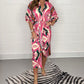 Hot Sale 49%-OFF Printed  Kimono Midi Dress