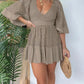 Open Back Lace Crochet Romper Dress-displays graceful figure!