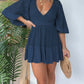 Open Back Lace Crochet Romper Dress-displays graceful figure!