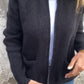 Kvinnors stickad rund hals dubbel zip -kappa