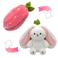 🔥Strawberry Bunny förvandlades till en liten kanin 🎀 Fruktdocka plyschleksak 🐰