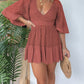 Open Back Lace Crochet Romper Dress-displays graceful figure!