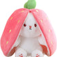 🔥Strawberry Bunny förvandlades till en liten kanin 🎀 Fruktdocka plyschleksak 🐰