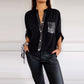 2025 Ny Casual topp med patchwork pailletten