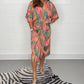 Hot Sale 49%-OFF Printed  Kimono Midi Dress