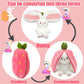 🔥Strawberry Bunny förvandlades till en liten kanin 🎀 Fruktdocka plyschleksak 🐰