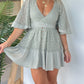 Open Back Lace Crochet Romper Dress-displays graceful figure!