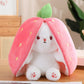 🔥Strawberry Bunny förvandlades till en liten kanin 🎀 Fruktdocka plyschleksak 🐰