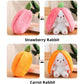 🔥Strawberry Bunny förvandlades till en liten kanin 🎀 Fruktdocka plyschleksak 🐰