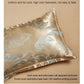 Frakt Gratis Europeisk lyxig satin jacquard 4-delad bäddset