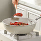 Pebble ceramic-wok med äkta non-stick-beläggning