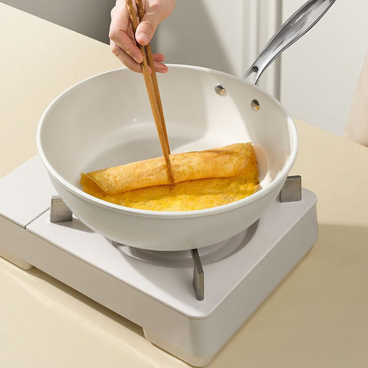 Pebble ceramic-wok med äkta non-stick-beläggning