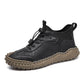 Handstickade casual sneakers i läder för män