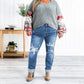 Tummy Cinching Faux Ripped Boyfriend Style Jeans (Köp 2 gratis frakt)