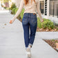 Tummy Cinching Faux Ripped Boyfriend Style Jeans (Köp 2 gratis frakt)