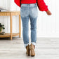 Tummy Cinching Faux Ripped Boyfriend Style Jeans (Köp 2 gratis frakt)