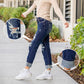 Tummy Cinching Faux Ripped Boyfriend Style Jeans (Köp 2 gratis frakt)