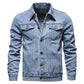 Herr Avslappnade Knapp Ner Denimjacka