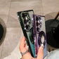 Elektropläterade magnetiska ställ mobiltelefonfodral för Samsung