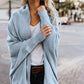 Långärmad stickad cardigan