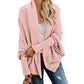 Långärmad stickad cardigan