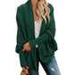 Långärmad stickad cardigan