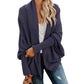 Långärmad stickad cardigan