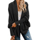 Långärmad stickad cardigan