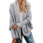 Långärmad stickad cardigan
