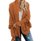 Långärmad stickad cardigan