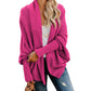 Långärmad stickad cardigan