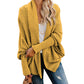 Långärmad stickad cardigan