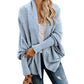 Långärmad stickad cardigan