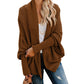 Långärmad stickad cardigan