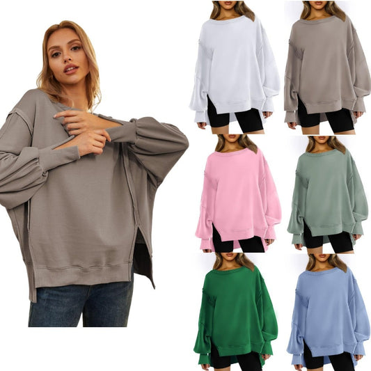 Oversized Sweatshirts med Rund Hals