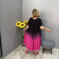 Kampanj i begränsad tid 49 % RABATT - Italiensk casual gradient tie-dye lång klänning