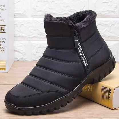 Fri leverans Mäns vattentäta varma bomull dragkedja snö fotledsstövlar (HOT SALE !!!-49% OFF under en begränsad tid)