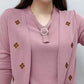 🍂Höstspecial: Två för priset av en 🍂 Elegant broderad blomma V-neck topp för kvinnor