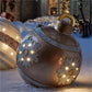 Utomhus jul PVC uppblåsbar dekorerad boll