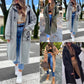 🔥Essentiella outfits för dejter✨ Lång tröja med huva för dam🍂 och axelbandslös topp