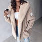 Få 49% rabatt Women's Soft Fuzzy Hooded Jacket with Pockets