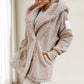Få 49% rabatt Women's Soft Fuzzy Hooded Jacket with Pockets