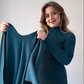 3-delat set i enfärgad trikå med hög stretch för kvinnor