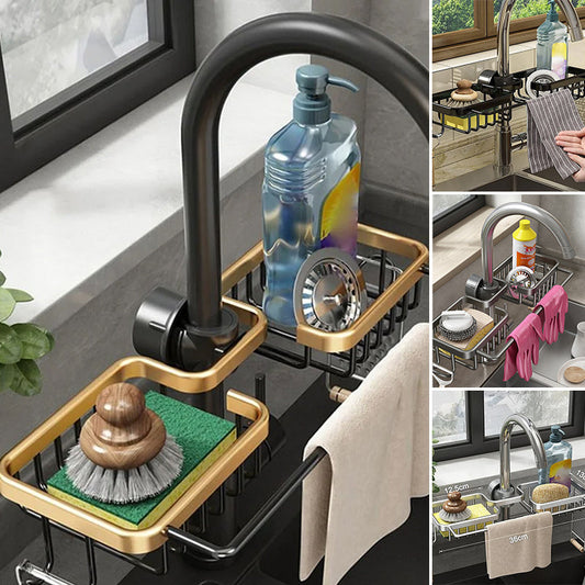 Rostskyddad Space Aluminium Faucet Rack Köp 2 gratis frakt