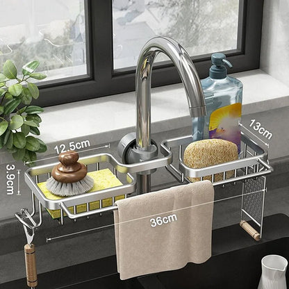 Rostskyddad Space Aluminium Faucet Rack Köp 2 gratis frakt