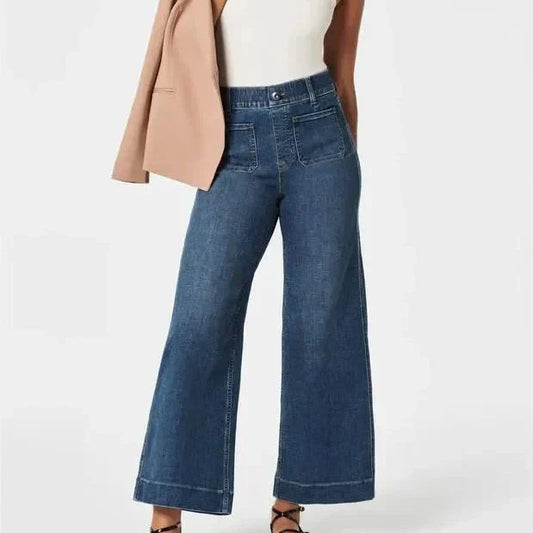 Tummy Tuck Nine Minute Wide Leg Jeans för kvinnor