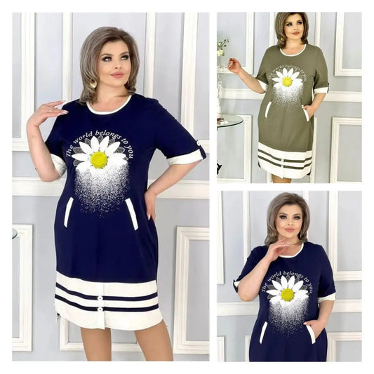 👗Vacker klänning med tryck