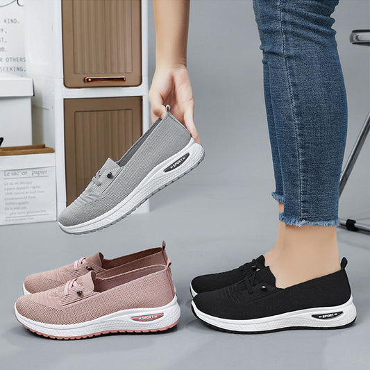 Dam lätta andningsbara slip-on fritidsskor