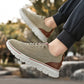 Andningsbara lätta stickade patchwork sneakers för herr